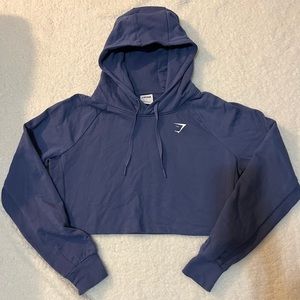 Purple Gymshark Cropped Hoodie